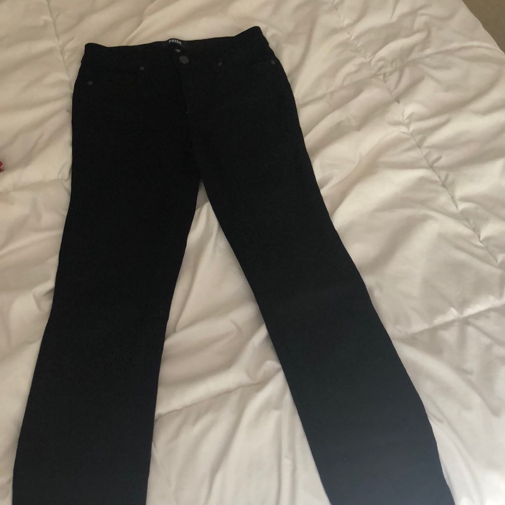 PAIGE JEANS BLACK RAW HEM